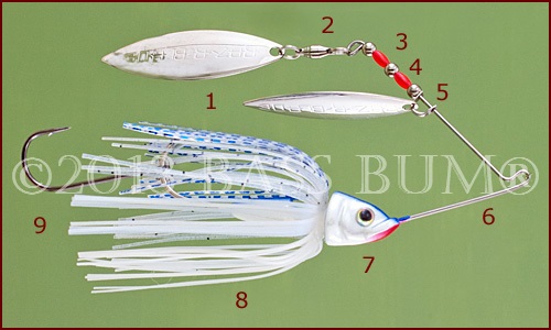 Spinner.versatile Spinner Bait Fishing Lure - Treble Hook, Multiple  Position Use