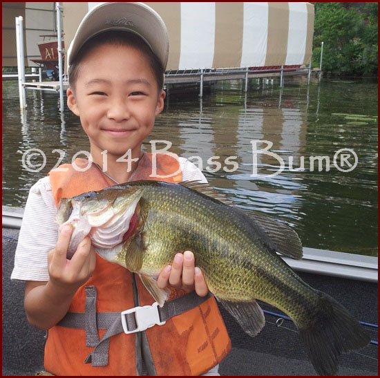 Budding Bass Fisherman and a 3.75lb Largemouth Bass